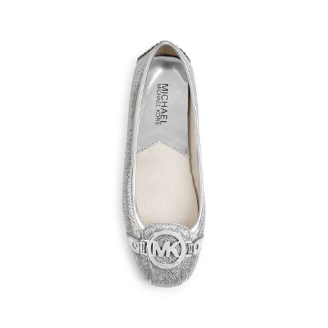 michael michael kors women's fulton moccasin glitter flats|Fulton Studded Moccasin .